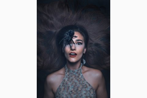 ein fotoshooting mit vogelspinne